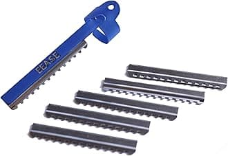 Professional Hair Styling Thinning Texturizing Cutting Razor - Hair Razor Comb - Split Ends Hair Trimmer With Replacement Blades (BLUE)