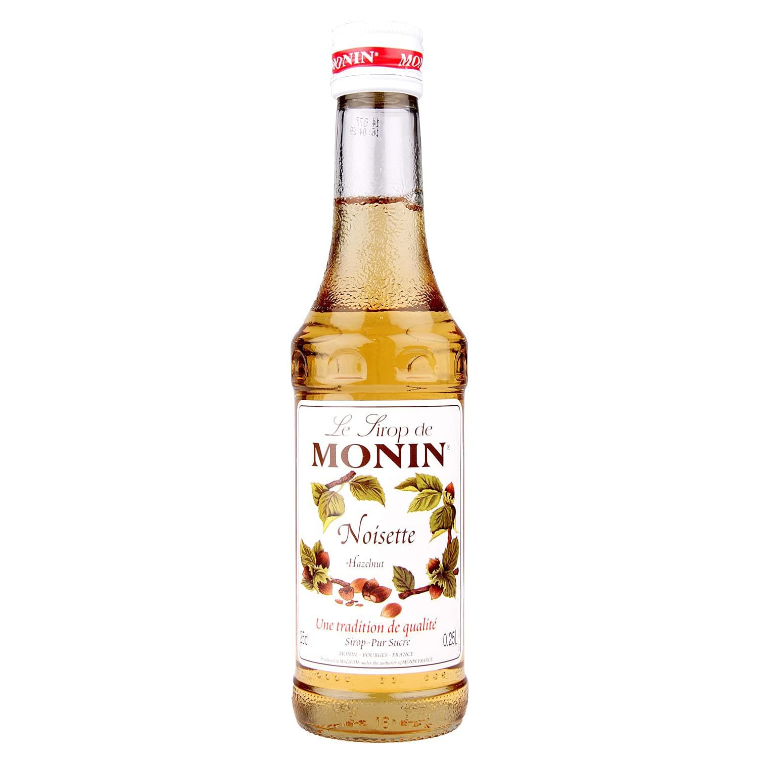 Monin Hazelnut Flavoured Syrup, Light Yellow, Small, 250 ml (Pack of 1)