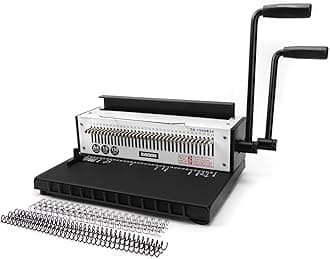 RAYSON Wire Binding Machine, 34-Hole, Binds 130 Sheets, 3:1 Pitch, A4, TD-1500B34