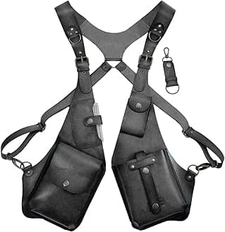 LOVIVER Hidden Underarm Shoulder Bag Shoulder Pouch Crossbody Bag Backpack Wallet Pocket for Hiking Travel Steampunk Costume Parties, Style C Black