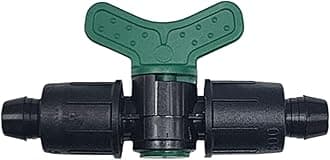 One Stop Outdoor USA Made - 5 Pack Premium 1/2 Inch Drip Tape Irrigation Tubing 16mm Shut Off Valve Universal Perma-Loc Connector Barbed Locking Fitting - Fits All Brands Rainbird, Netafim, Etc. 16mm