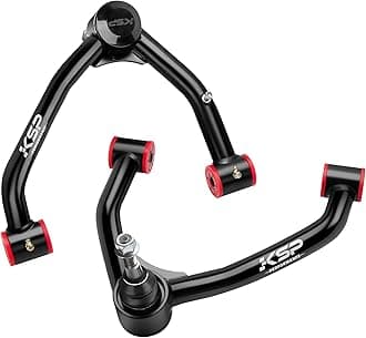 KSP 0-2" Upper Control Arm for 07-18 Silverado Sierra, OE Upgrade Control Arms for 07-18 Tahoe Suburban Avalanche Yukon Escalade, Replacement Factory/Stock Suspension Arms Forged Tubular Black A-arm