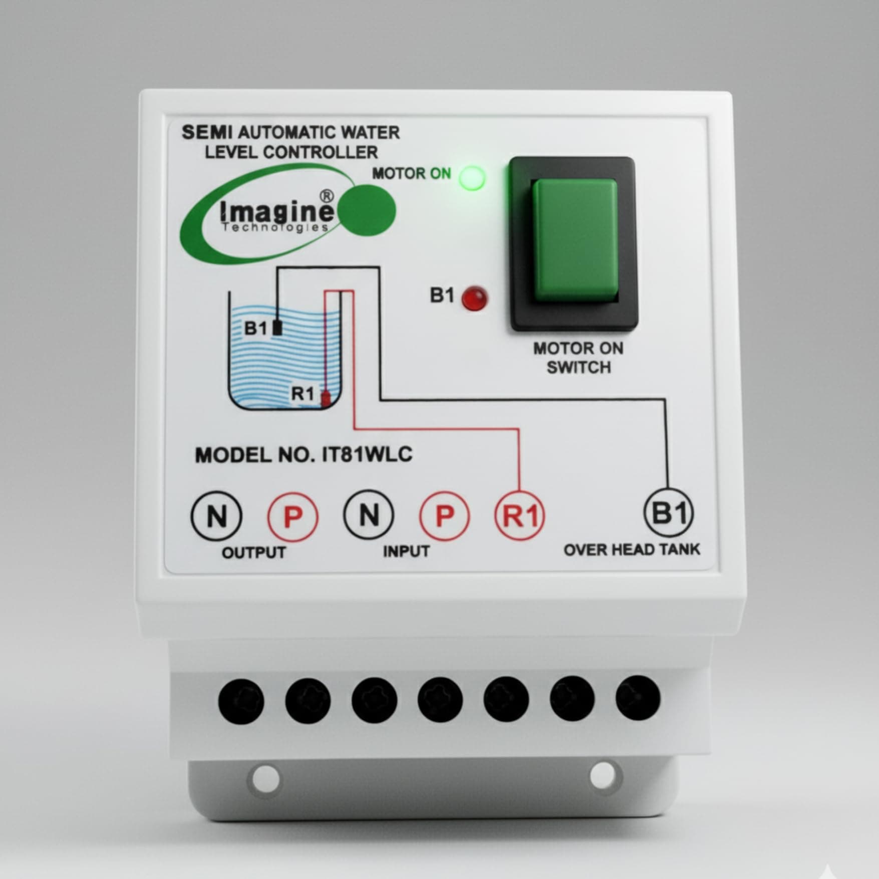 Imagine Technologies Semi Automatic ,Manually Start and Auto Stop Water Level Controller (White,IT81WLC)
