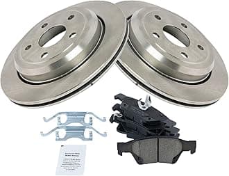 TRQ Rear Ceramic Brake Pads & 2 Rotors Discs Set Kit for Durango Grand Cherokee
