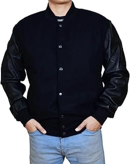 EASTIFIEDEASTIFIED Hotline Miami Varsity Letterman Brown Wool Letter B Patch Flight Bomber Jacket