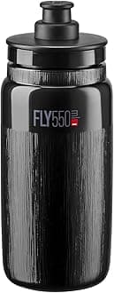 Elite Fly 550ml Bottle (Black, Textured) – Ultra-Lightweight Sports Drink Bottle with Push-Pull Valve