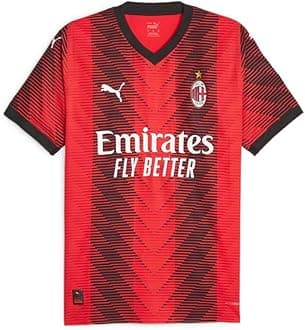 Men's AC Milan Home Authentic Jersey 23/24 (as1, Alpha, x_l, Regular, Regular) Red/Black