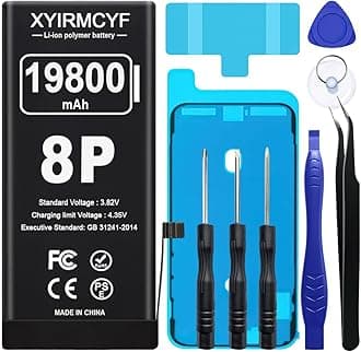 19800mAh Super Capacity Battery Compatible with iPhone 8 Plus, 0 Cycle Li-Polymer Replacement Battery for iPhone 8 Plus, with Professional Repair Tool Kit