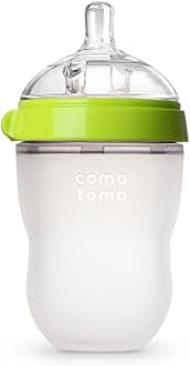 Comotomo Natural Feel Baby Bottle, Green, 8Oz, 250Ml