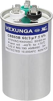 60/3 uF 60+3 MFD 370VAC or 440VAC