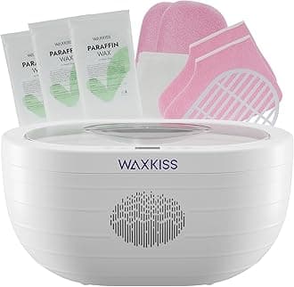 waxkiss Paraffin Wax Machine for Hand and Feet with 3 packs of Paraffin Wax Refills Unscented,3000ml Hand wax Paraffin Machine for Reservation Paraffin Wax Bath