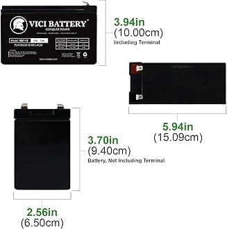 B&B Battery HR9-12 replacement by VICI Battery Brand - 12V 7AH Version