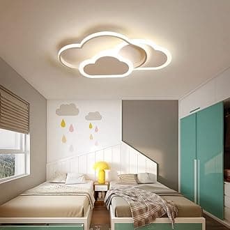 3D Ceiling Light Led Creative Stereoscopic Clouds Ceiling Lamp Lighting for Boys Girls Bedroom Kindergarten, Warm White Light, 32W