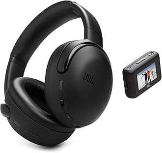 JBL Tour One M3 Smart Tx - Wireless Over-Ear Noise Cancelling Headphones with Smart Transmitter, Hi-Res Audio (3.5mm or USB-C), Spatial 360 Sound with Head Tracking (Black) (Renewed)