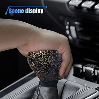 Skull Car Gear Shift Knob, Cool Stick Shift Knob, Big Tooth Skull Shifter Stick Handle Head with Adapters, Car Shifting Lever for Most Manual Automatic Transmission Vehicle (Brown)