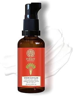 - Forest Essentials Ayurvedic Mineral Sunscreen with SPF 50 PA++++ | No White Cast, Light Weight Hydrating Formula | With Vitamin C | Protects from UVA/UVB Rays | For all skin types