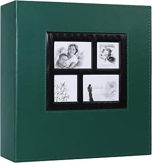 RECUTMS Photo Album 4x6 1000 Pockets Photos, Extra Large Capacity Family Wedding Picture Albums Holds 1000 Horizontal and Vertical Photos (Dark Green)