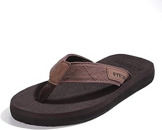 FITORY Men's Flip-Flops Thongs Comfort Slippers for Beach/Pool