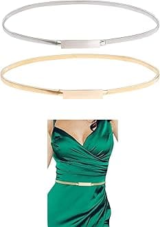 Womens Fashion Metal Stretch Waist Skinny Belt Waistband