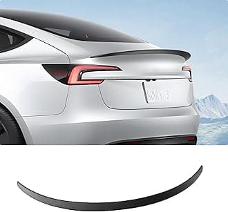 BASENOR 2025 Tesla Model 3 Spoiler OEM Rear Spoiler Wing Performance Rear Trunk Lip ABS Material Model 3 Accessories Highland 2024 2025 Matte Black Gen 2