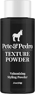 Pete & Pedro TEXTURE POWDER - Texturizing and Volumizing Styling Powder For Men & Women | Adds Mega Volume & Texture, Matte Finish, Root Lifting & Restyleable Hold | As Seen on Shark Tank, 0.5 oz.