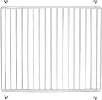 SPARES2GO Universal Fridge Freezer Shelf Adjustable White Plastic Coated Extendable Arms (Large, 425mm - 670mm x 320mm)