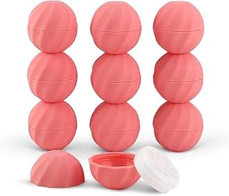 longway 0.24Oz (7ml) Empty Lip Balm Sphere Containers | Screw Cap Lipstick Tubes/Chapstick Tubes/Chapstick Holder for Lip Gloss & BPA FREE (Pack of 10, Pink)