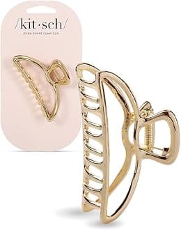 Kitsch Metal Hair Clips for Women - Durable & Elegant Metal Claw Clips, Perfect for Everyday Use & Special Occasions | Ideal Gifts for Women - Gold, 1 Pc