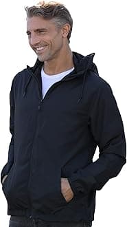 Global BlankMen's Windbreaker Jacket Lightweight Water-Resistant Windbreakers for Men