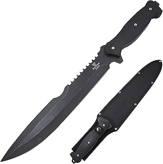 Full Tang Hunting Camping Outdoor Fix Blade Gardening Machete (Black)