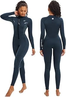 Seaskin Wetsuits for Mens Womens 2mm Front Zip Full Body Diving Suits