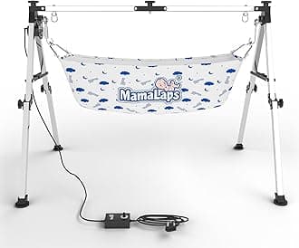 MamaLaps Pro Automatic Baby Cradle | Heavy Duty Auto Swing Cradle for Newborn to 2 Years | Stainless Steel Palna Zula with Crib & Cot Function | 9 Kg Strong Frame | Baby Boy & Girl Cradle Bed