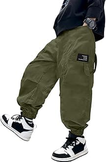 Boys Casual Cargo Pants for Kids 5-14 Years
