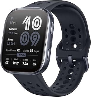 Bip 6 Smart Watch 46mm, 14 Day Battery, 1.97" AMOLED Display, GPS & Free Maps, AI, Bluetooth Call & Text, Health, Fitness & Sleep Tracker, 140+ Workout Modes, 5 ATM Water-Resistance