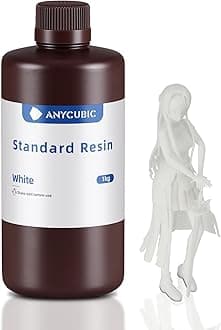 3D Printer Resin, 405nm High Precision Fast Curing UV Photopolymer Resin for LCD 3D Printing, 1kg White