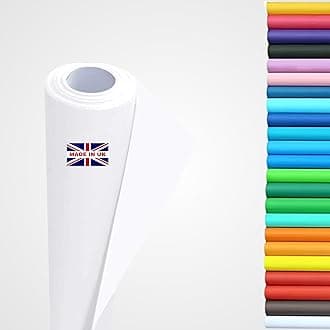 Wrapping Paper roll, Large Display Poster Paper Roll, Backing Paper 10m x 76cm - 80gsm Art, School Craft, Packing, Table Runner, Notice Boards, Drawing, Painting, Backdrop, Kraft Paper. (Pure White)