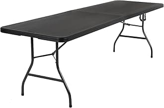 Cosco Deluxe 8 foot x 30 inch Fold-in-Half Blow Molded Folding Table