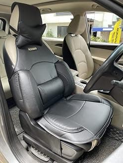 ROGER SAIL UVA Comfort Lumbar Cushion Black (1 Piece) Multi Support, Synthetic Leather.