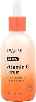 Spa Life Face Serum: GLOW Vitamin C & Brightening Daily Serum 100 ml (3.7 oz) - Targets Dark Spots, Fine Lines, Uneven Tone & Signs of Aging, Firming, Plumping & Radiance Boosting, Antioxidant-Rich
