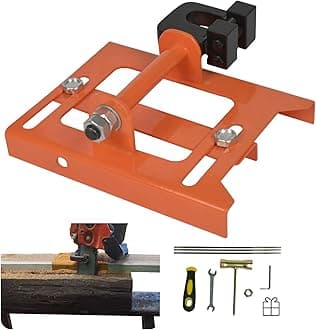 SurmountWay Chainsaw Mill Guide, Portable Vertical Lumber Cutting Guide, Timber Chainsaw Mill Attachment with Free Adjustment Cutting Width 2"-6" for Lumber Sawmill Woodworkers and Builders (Orange)