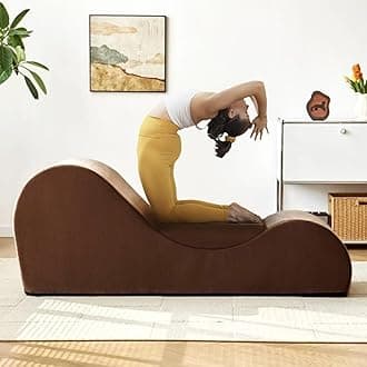 Yoga Chair, Yoga Chaise Lounge Chair Indoor, Yoga Chairs for Adults Exercise, Stretching, Relaxation, Ergonomic Design, Tantra Chair for Bedroom Living Room