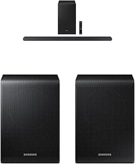 SAMSUNG S700D 3.1ch Soundbar w/Wireless Dolby Atmos Audio, HW-S700D/ZA (Newest Model) SWA-9200S Wireless Rear Speaker Kit, Upgrade Soundbar System to True Surround Sound Experience