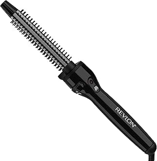 REVLON Perfect Heat Ceramic Curling Iron Brush For Tight Curls, 3/4", Black