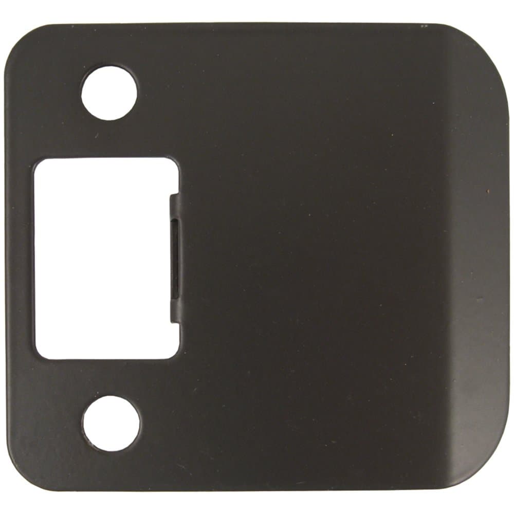Round Corner Extended Lip Strike Plate, 2-1/4" x 2", (2-1/2" Overall Length), Oil-Rubbed Bronze by Stone Harbor Hardware