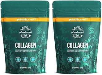 Primal Harvest Collagen Powder (60 Servings) - Bioactive Premium Complex - Sustainable Grass Feeding - Collagen Hydrolysate - Tasteless - Optimal Solubility
