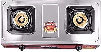 Nikai 2-Burner Gas Stove with Countertop Design, Heavy Vessel Support, Auto Piezoelectric Ignition, Stylish Burners, St Steel Panel , Compact & Durable for Modern Kitchens - NG942T -2 Years Warranty