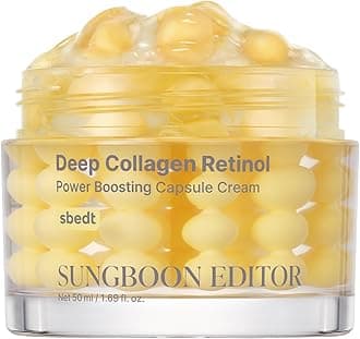 Deep Collagen Retinol Power Boosting Capsule Cream | Microneedling, White Spicules, Skin Firming, Hydration for Dry Skin, Wrinkles, Face Moisturizer, Retinol Cream for Face, 1.69 fl.oz