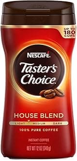 Nescafe Taster's Choice Instant Coffee, Regular, 12 Ounce (Pack of 6)