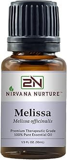 Melissa Essential Oil, 100% Pure Undiluted, Aromatherapy Oil for Diffuser, Hair & Skin Care
