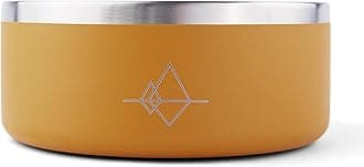 MADE TO ROAM Premium Everest Bowl - Stainless Steel Double-Walled Vacuum-Insulated Dog Bowl with Non-Slip Grip (Michigan Autumn, 32oz)